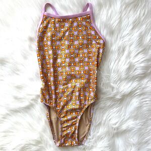 Sporti Kids Girls Retro Geometric Print One Piece Swimsuit Swimwear Size 26Y